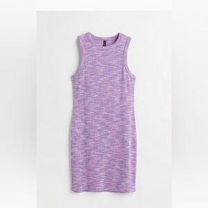 H&M lavender knit tank dress size small